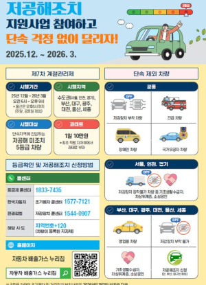 대구시, 12월부터 배출가스 5등급 차량 운행제한 실시