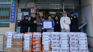 대구영안교회, 신암1동에 라면 100상자 기탁