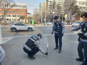 달서경찰서, 교통사고 현장 ‘2차 사고’ 차단 나섰다