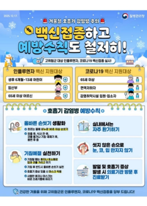 문경시, 개인위생·예방접종 강조....인플루엔자 확산 우려