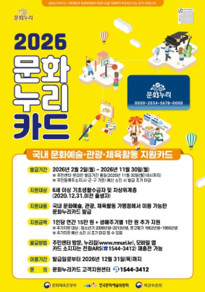 영덕군, 저소득층 문화격차 해소 ‘통합문화이용권’ 시행