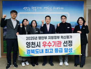 영천시, 2025년 지방정부 혁신평가 ‘우수기관’ 선정