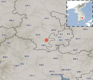 성주군 인근서 규모 2.6 지진 발생… “인근 지역 진동 감지 가능”