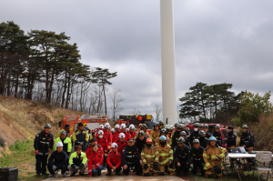 영양소방서, 풍력발전기 화재 대응 종합훈련 실시