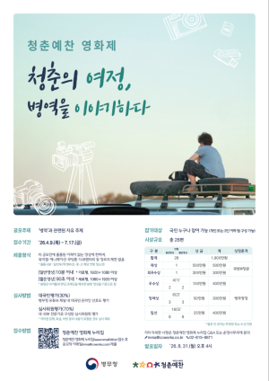 대구경북병무청, ‘청춘예찬 영화제’ 공모