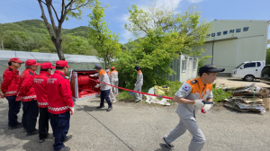 김천시 농소면, 비상소화장치 교육·산불대응 합동훈련 실시