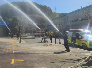경산시 환경시설사업소, 자원회수시설 합동 소방훈련 실시