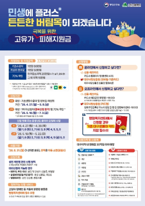 대구시, 4월 27일부터 ‘고유가 피해지원금’ 1차 신청 시작