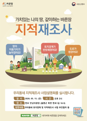 울릉군, 현포1지구 지적재조사 본격 추진