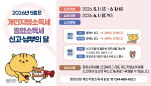 영양군, 개인지방소득세·종합소득세 신고 지원
