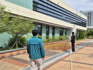 김천시립율곡도서관, 합동소방훈련 실시