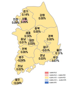 한국부동산원, 5월 4주 아파트값 매매 0.06%·전세 0.10% 동반 상승