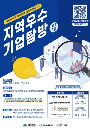 대구 청년, 지역 우수기업 현장 직접 확인한다… 탐방 참가자 모집