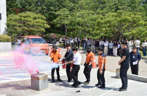 청송군, 군청사 합동 소방훈련 실시…'골든타임' 사수 역량 강화