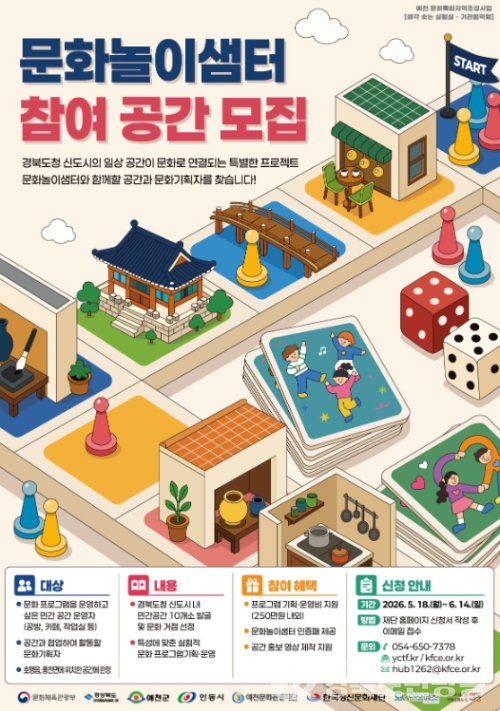 예천·안동 손잡고 ‘문화놀이샘터’ 추진…신도시 문화거점 조성 나서