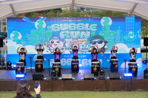 예천 도청신도시 ‘버블런’ 1천500명 달렸다.....한여름 밤 거품 속으로