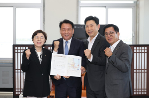 포항시 영일 만 횡단 대교 ‘해상 노선’으로 뜻 모았다…·정치권 국비 확보 총력