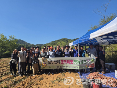 성주군 금수강산면 지사협, 고구마 수확해 취약계층 지원